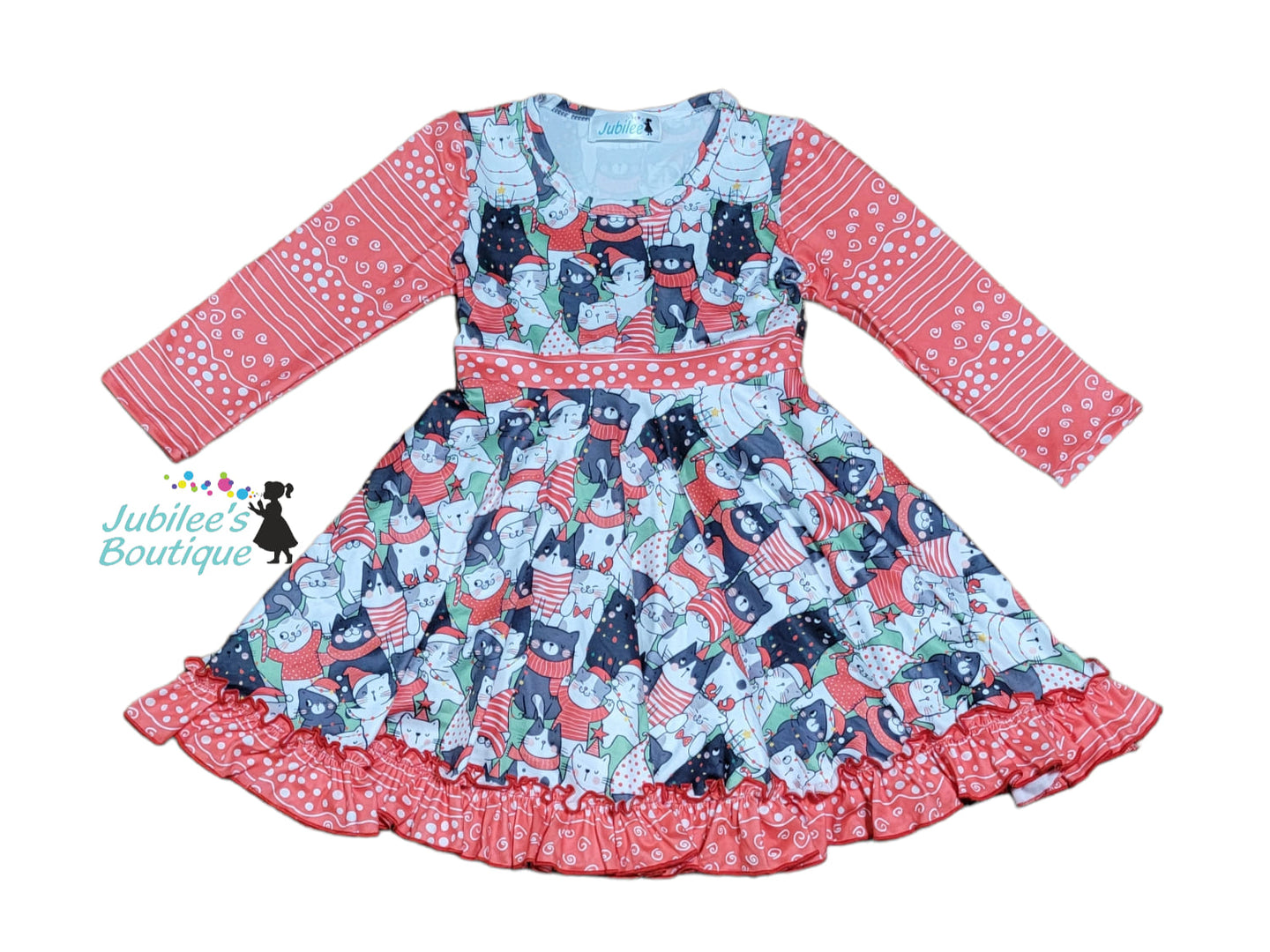 holiday cat dress Holiday Cat Dress Jubilee's Boutique